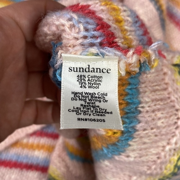 Sundance Symphony Stripes Sweater Size Medium Multicolor Oversized - Picture 4 of 5
